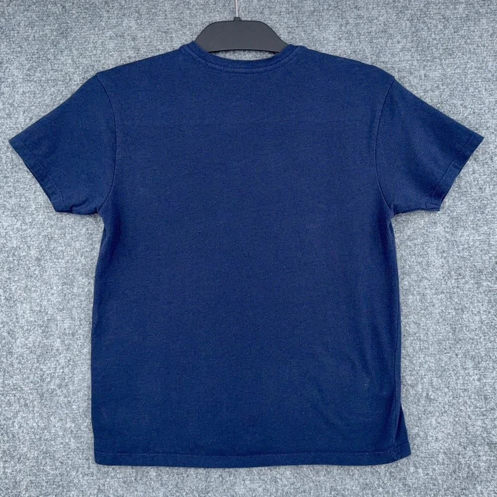 Polo Ralph Lauren V-Neck T-Shirt Kids Large Cotton Navy Blue